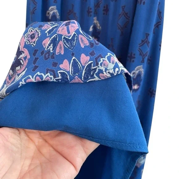 Ecote Urban Outfitters Gigi Blue and White Sleeveless T Back Mini Dress Size XS - Picture 13 of 15